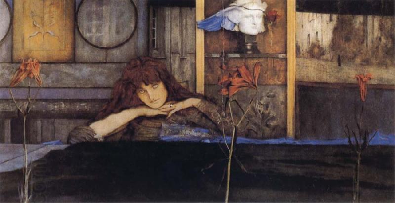 Fernand Khnopff I Lock my Door upon Myself oil painting picture